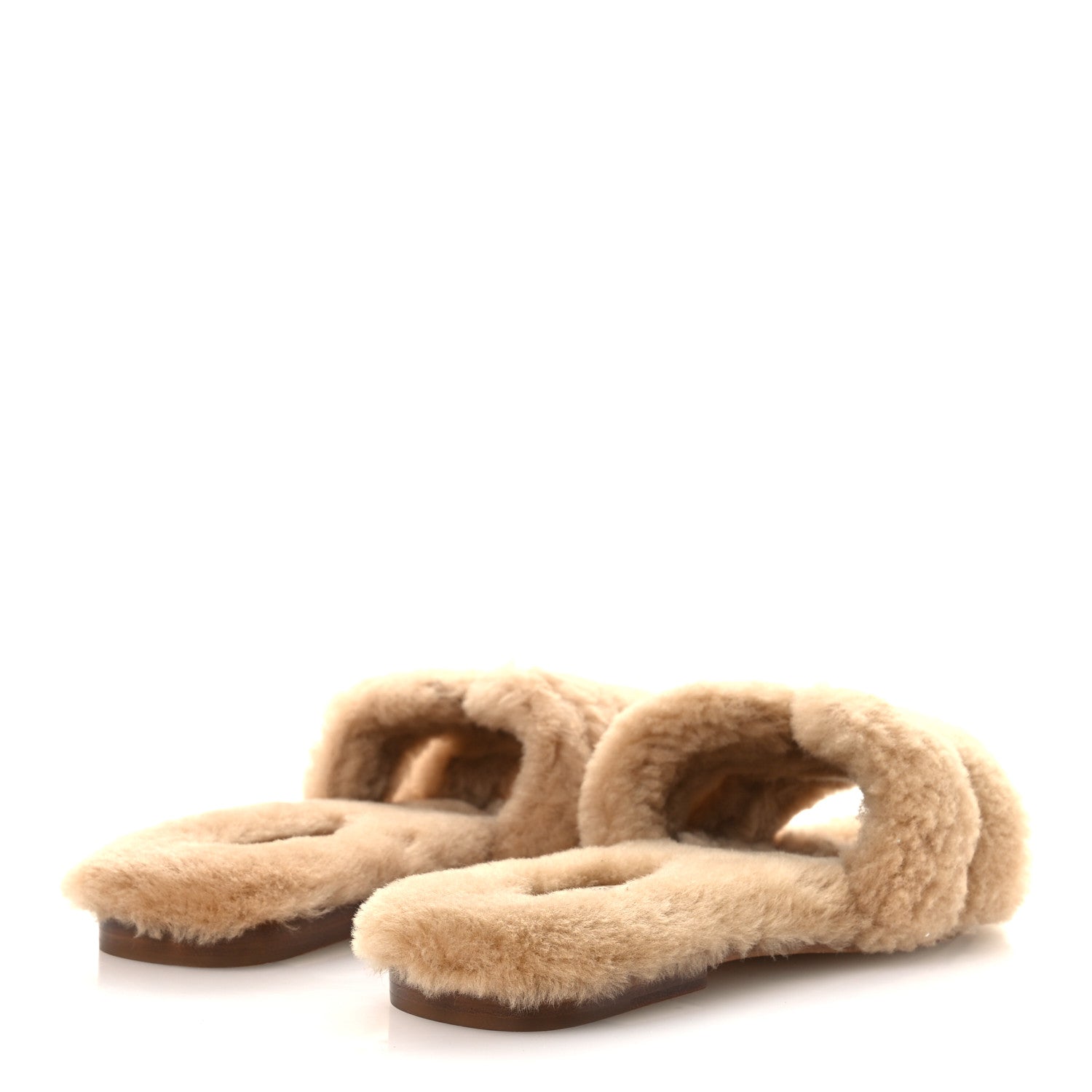 Hermes Woolskin Oran Sandals 36 Beige Argile 5 of 10