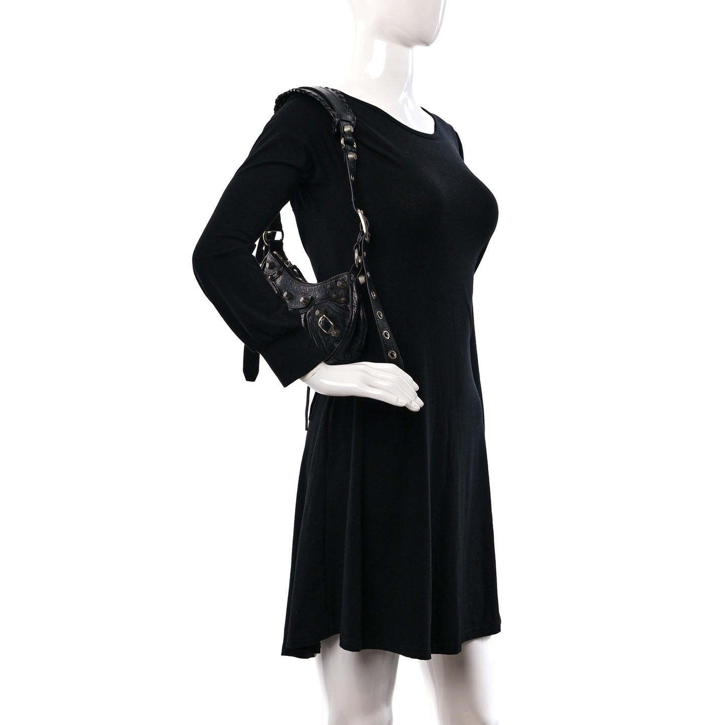 Agneau Arena Le Cagole Shoulder Bag XS Black