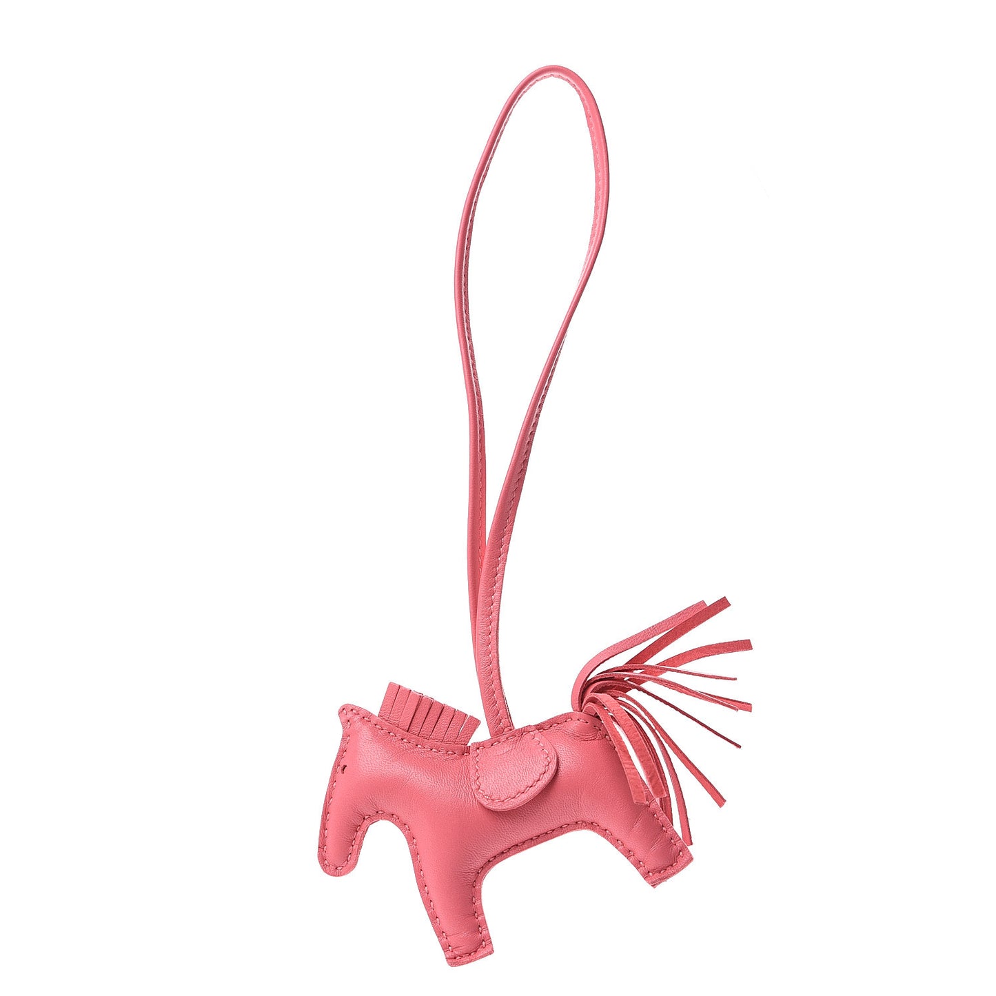 Milo Lambskin Grigri Rodeo Horse Bag Charm PM Rose Azalee
