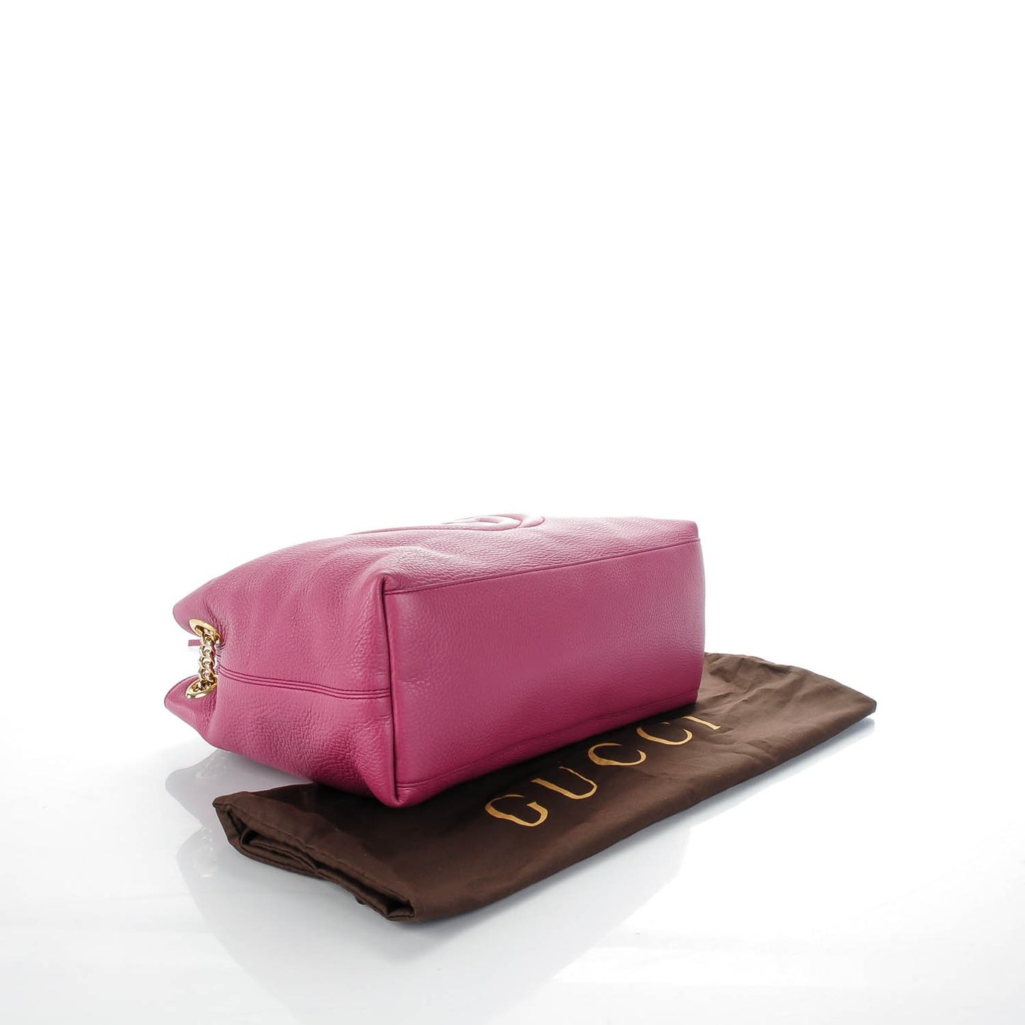 Pebbled Calfskin Medium Soho Chain Shoulder Bag Peonia Flower