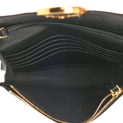 Fendi Vitello Cruise F is Fendi Bi-Color FF 1974 Embossed Medium Envelope Wallet On Chain Black Maya 5 of 8