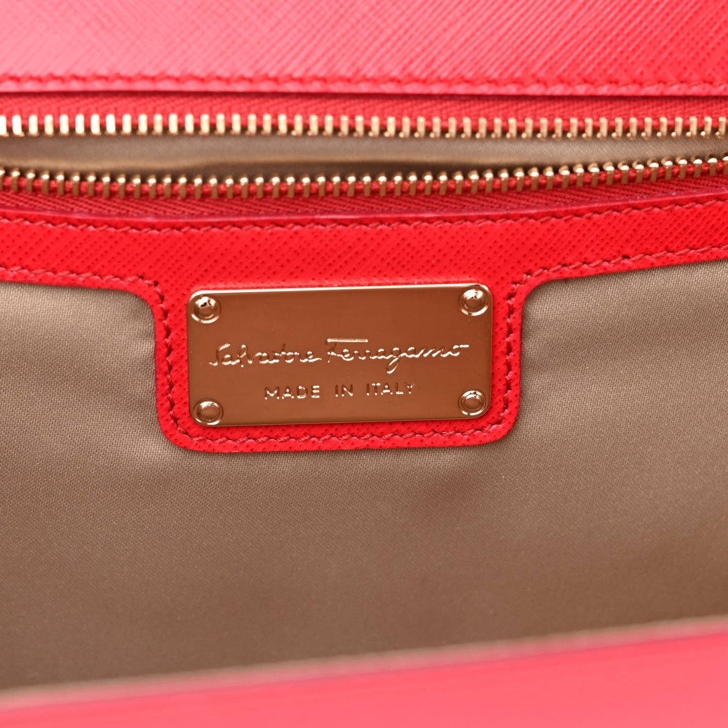 Printed Calfskin Vara Bow Chain Flap Crossbody Red