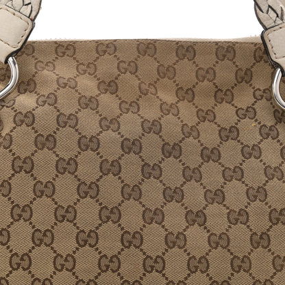 Gucci Monogram Bamboo Bar Tassel Shoulder Bag White 8 of 16