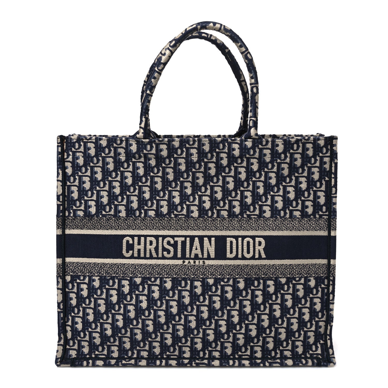 Christian Dior Oblique Large Book Tote Blue Multicolor 1 of 10