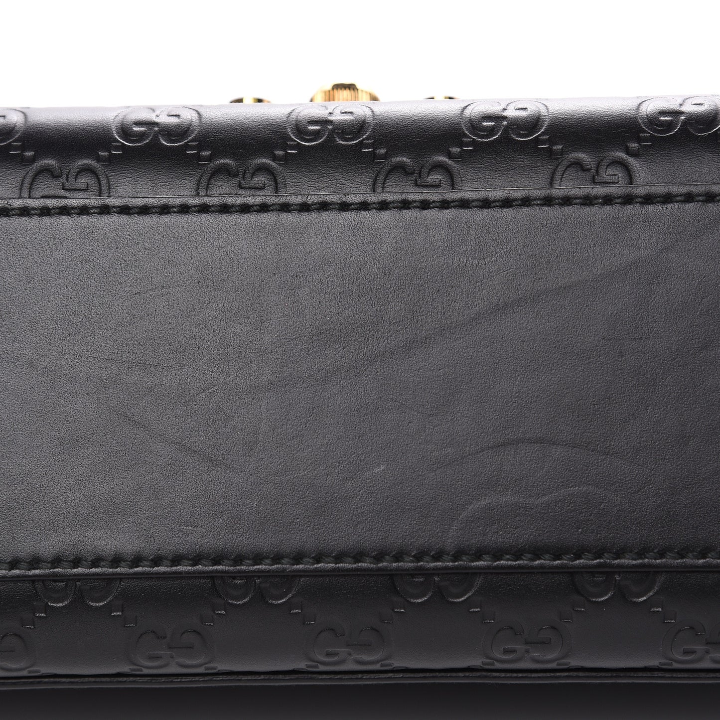 Guccissima Medium Padlock Shoulder Bag Black
