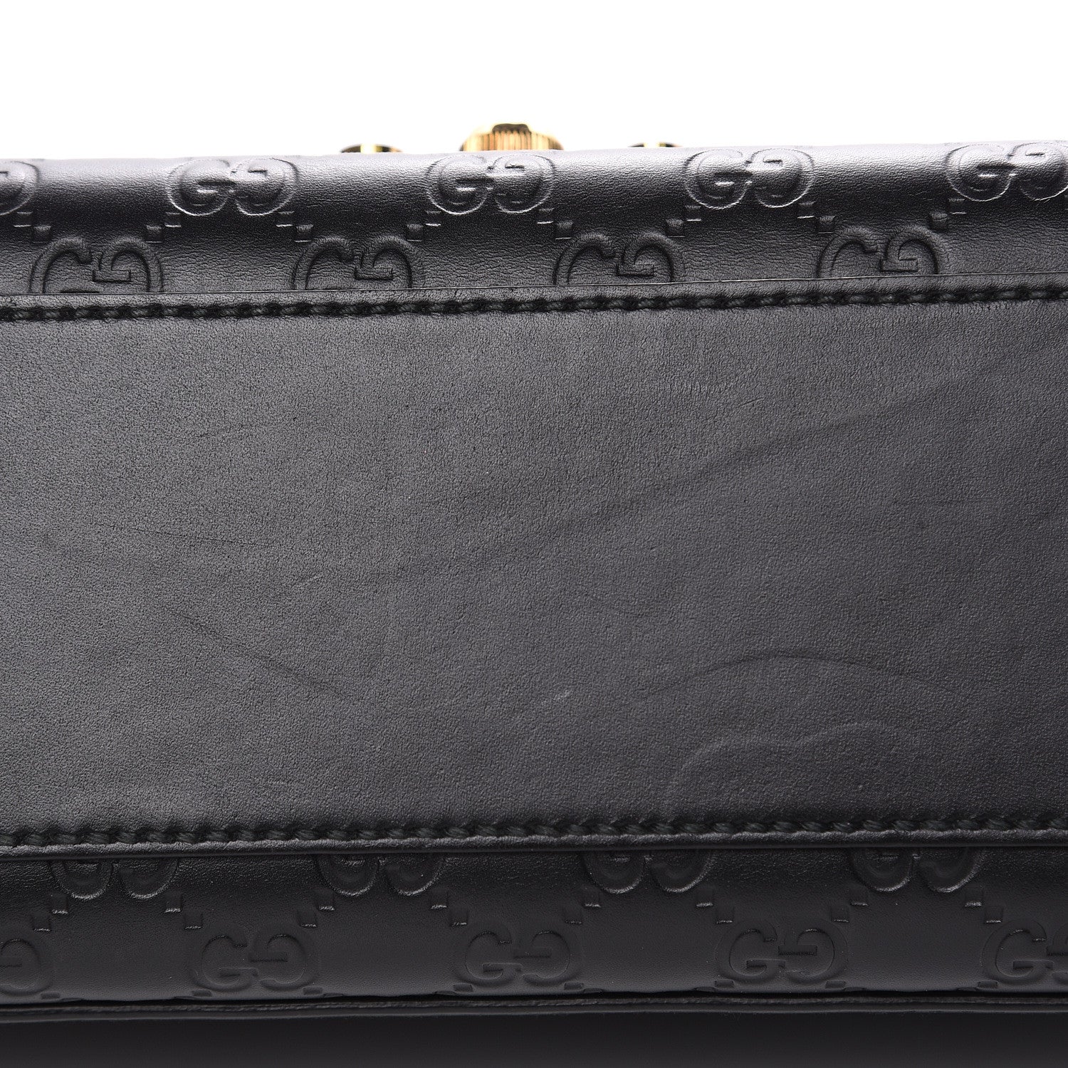 Gucci Guccissima Medium Padlock Shoulder Bag Black 10 of 18