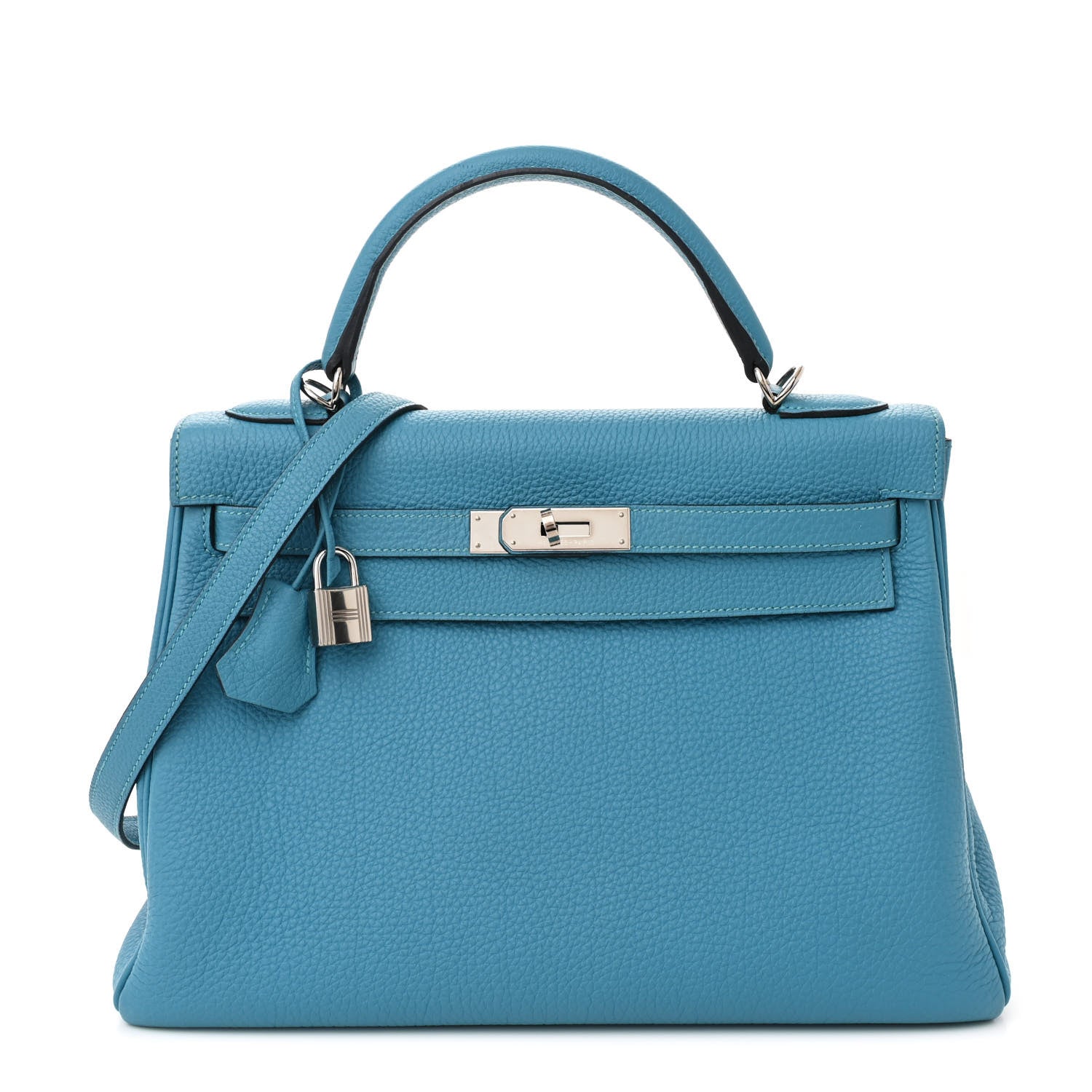 Hermes Togo Kelly Retourne 32 Turquoise 1 of 10