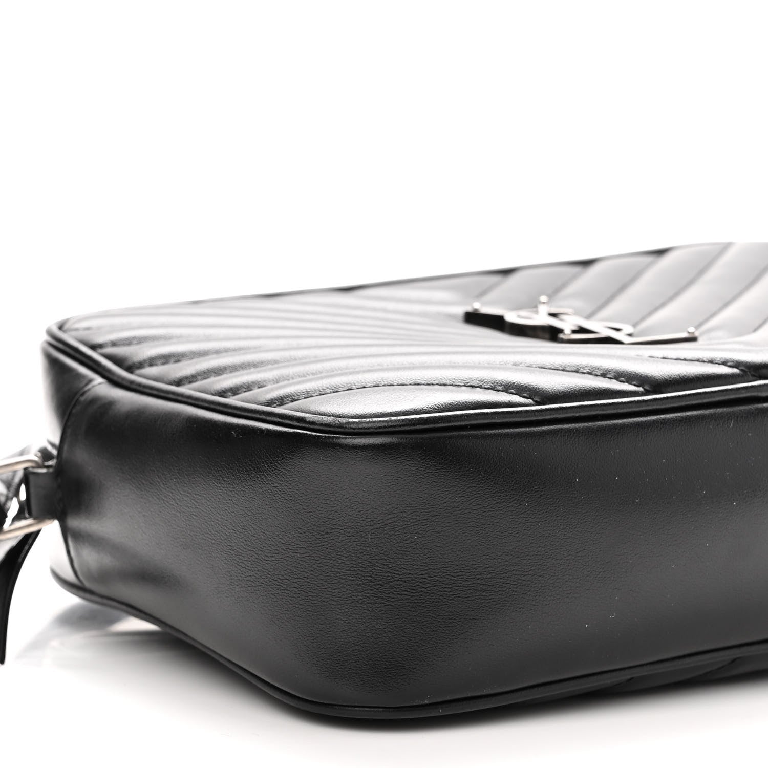 Saint Laurent Calfskin Matelasse Monogram Lou Camera Bag Black 8 of 12