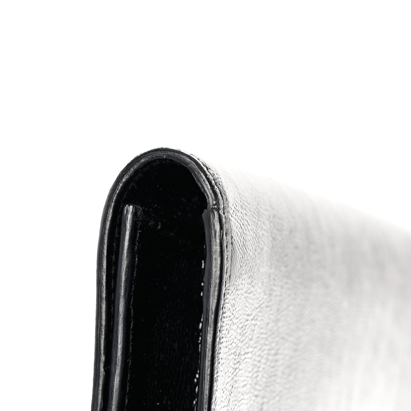 Textured Patent Monogram Large Belle De Jour Clutch Black
