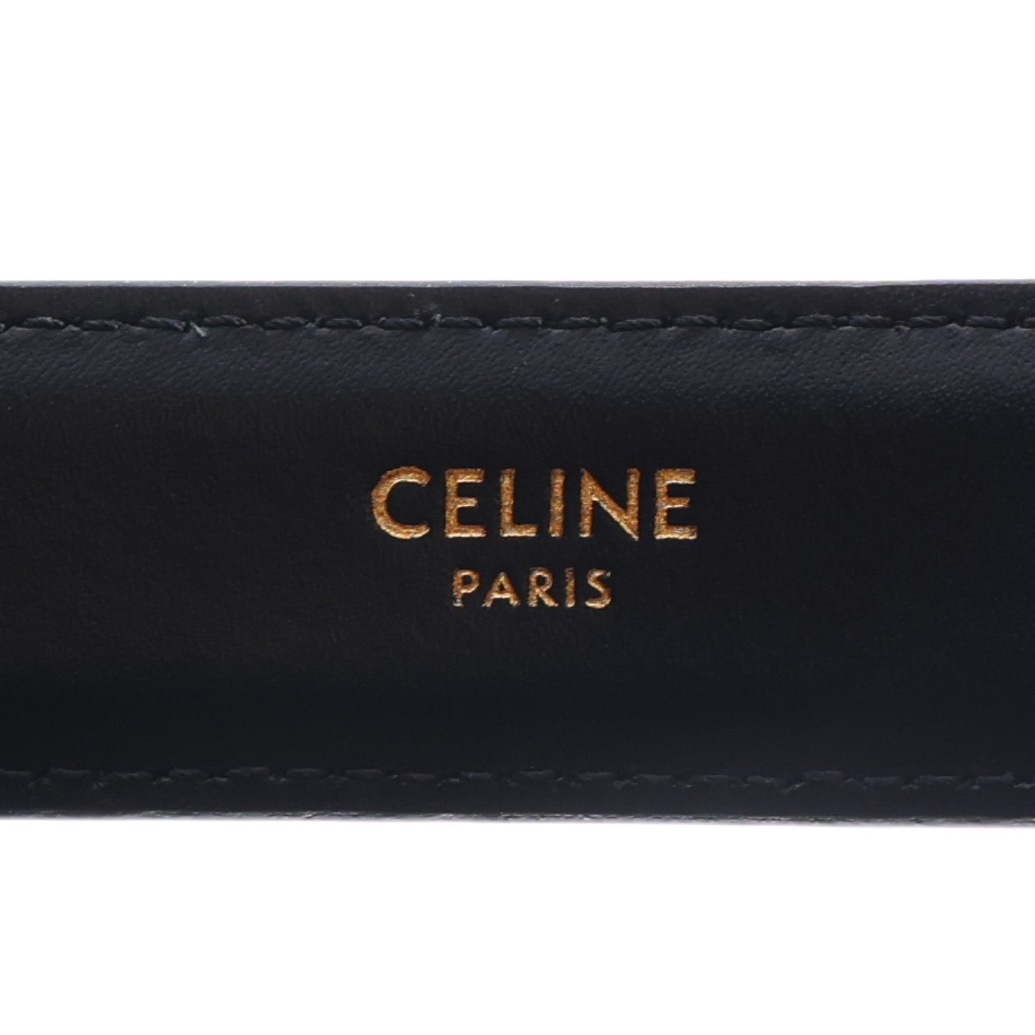 Celine Box Calfskin Medium 25mm Triomphe Belt 90 36 Black 5 of 6