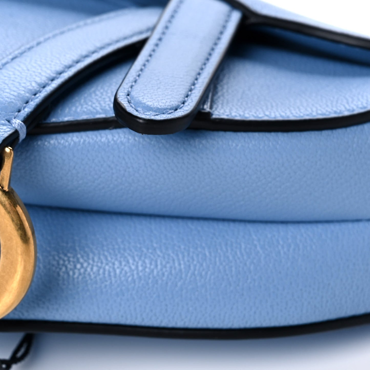 Goatskin Micro Saddle Bag Cornflower Blue
