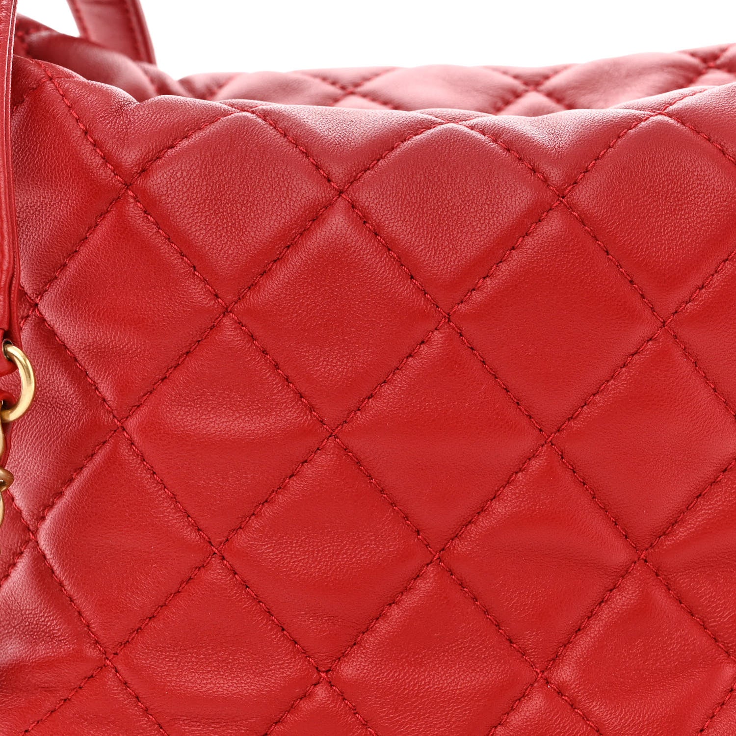 Chanel Lambskin Quilted Perfect Meeting Hobo Red 8 of 10