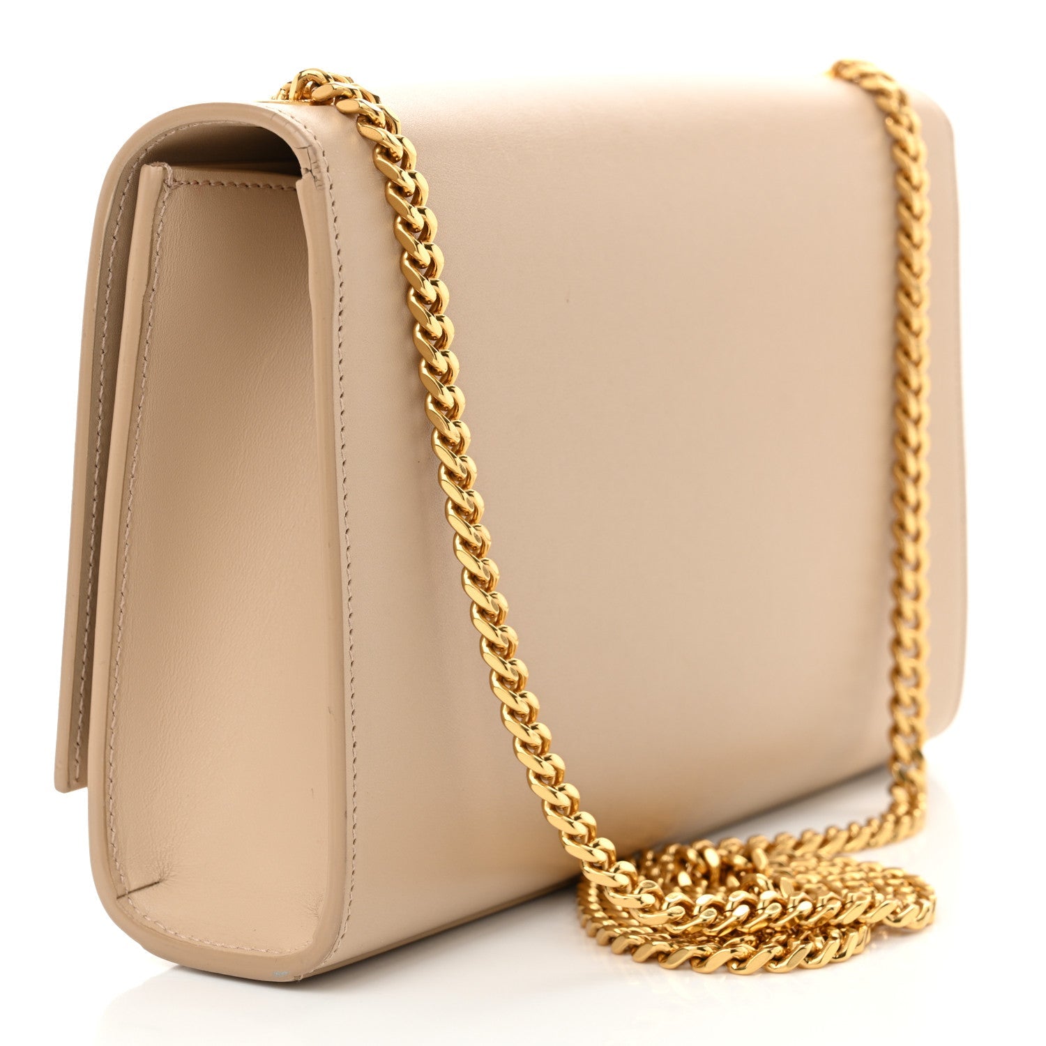 Saint Laurent Smooth Calfskin Medium Classic Monogram Kate Tassel Satchel Nude Powder 3 of 13