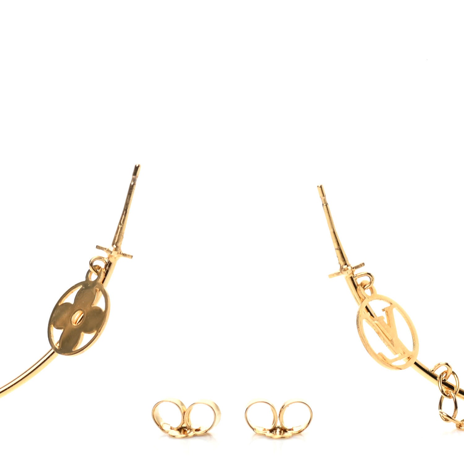 Louis Vuitton Roman Holidays Hoop Earrings Gold 3 of 4
