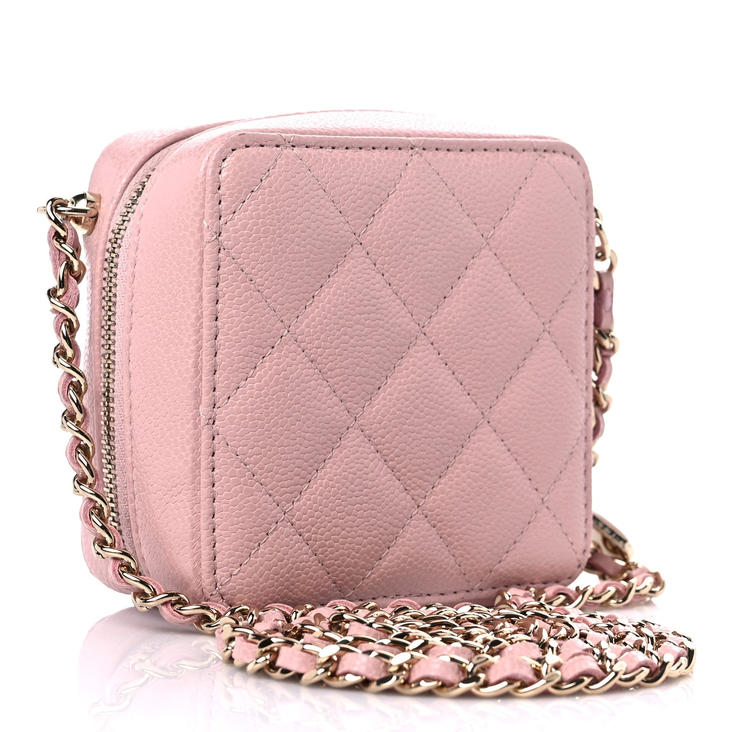 Chanel Caviar Quilted Clutch With Chain Light Pink 2 of 9