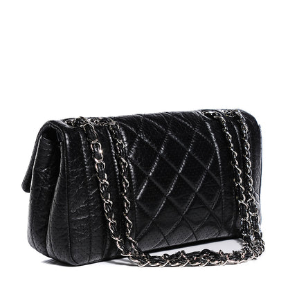 Chanel Aged Calfskin Perforated Flap Black 3 of 8