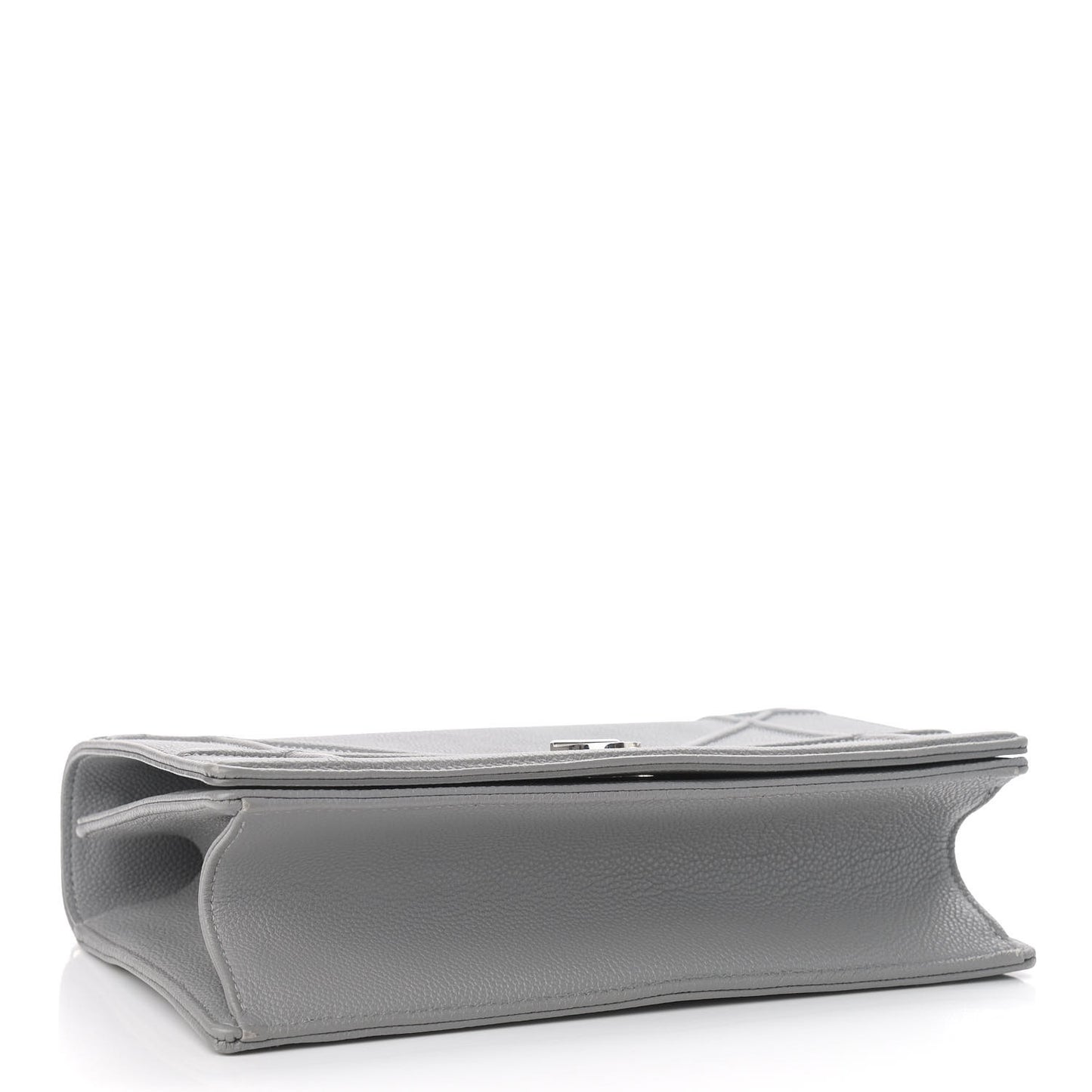 Grained Calfskin Medium Diorama Flap Bag Gris