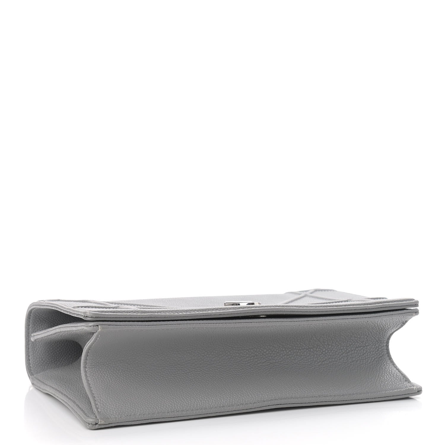 Christian Dior Grained Calfskin Medium Diorama Flap Bag Gris 4 of 10