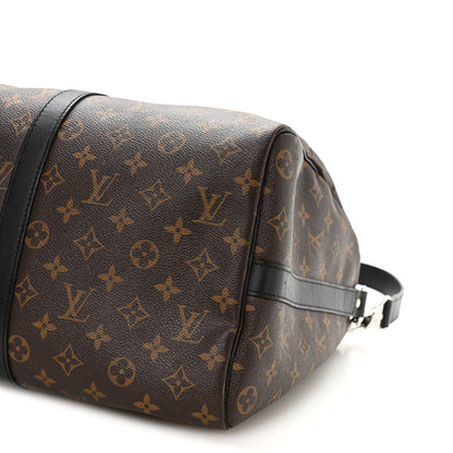 Louis Vuitton Monogram Macassar Keepall Bandouliere 45 9 of 9