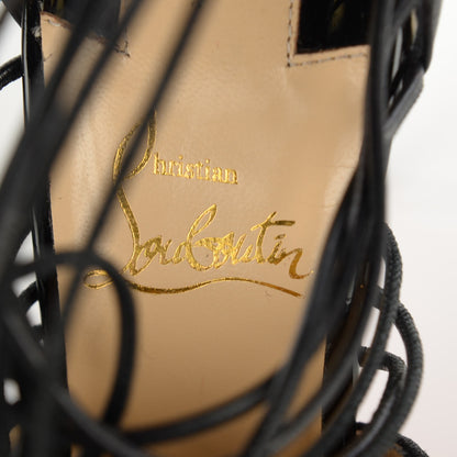 Christian Louboutin Suede Kid Confusina 100 Peep Toe Pumps 36.5 Black 8 of 8