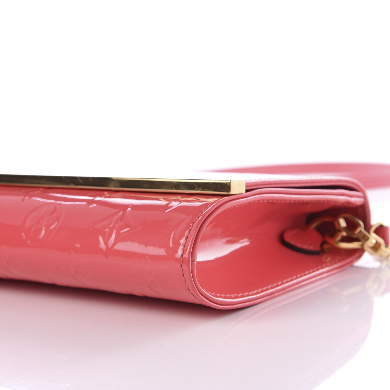 Louis Vuitton Vernis Ana Clutch Rose Litchi 8 of 9