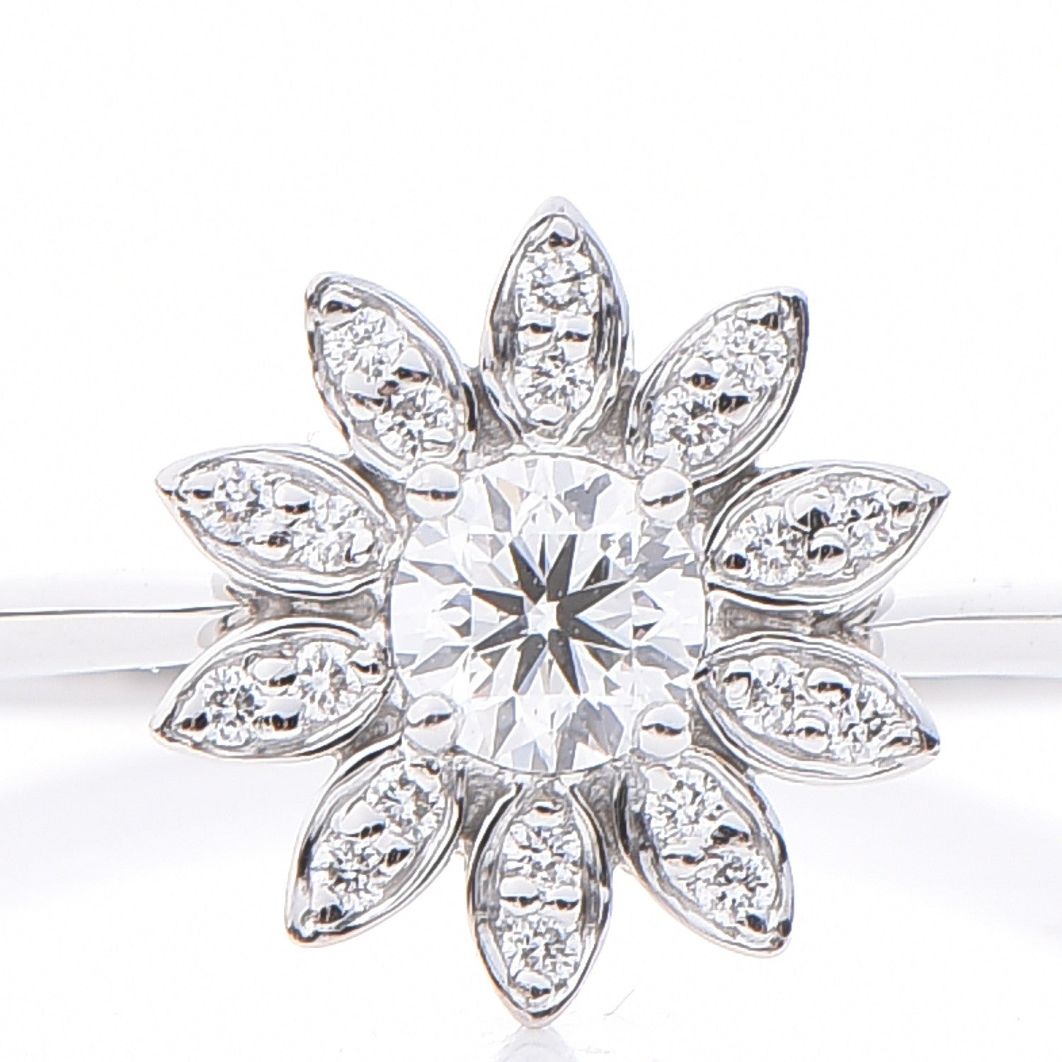 Tiffany Platinum Diamond Enchant Garden Flower Ring 51.9 6 5 of 8