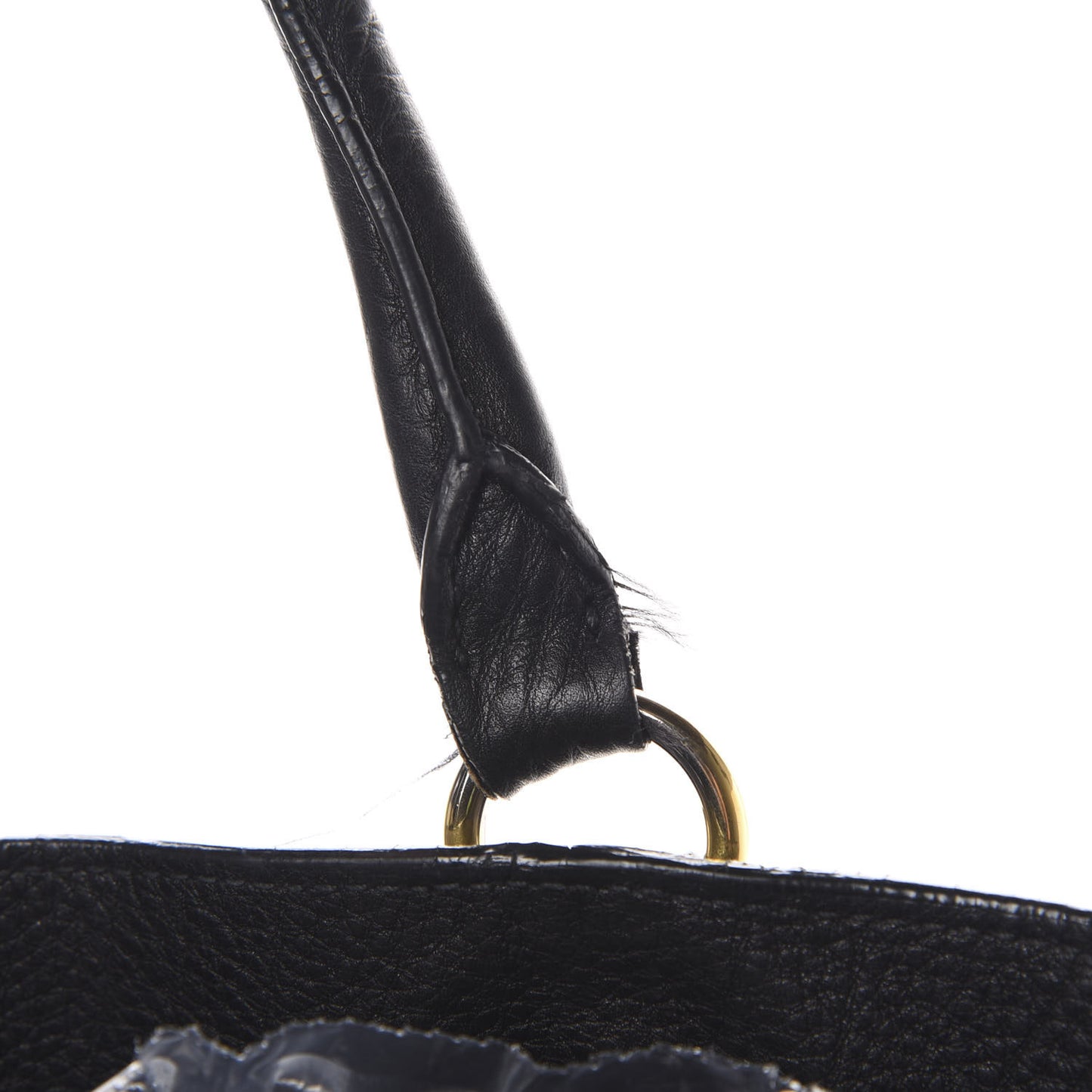 Vitello Daino Side Pocket Tote Black