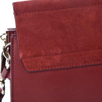 Chloe Calfskin Suede Medium Faye Shoulder Bag Plum Purple 10 of 11