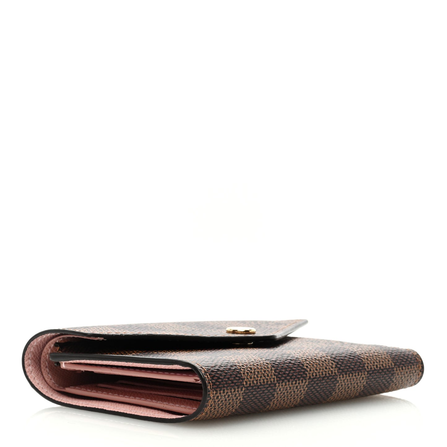 Damier Ebene Victorine Wallet Rose Ballerine