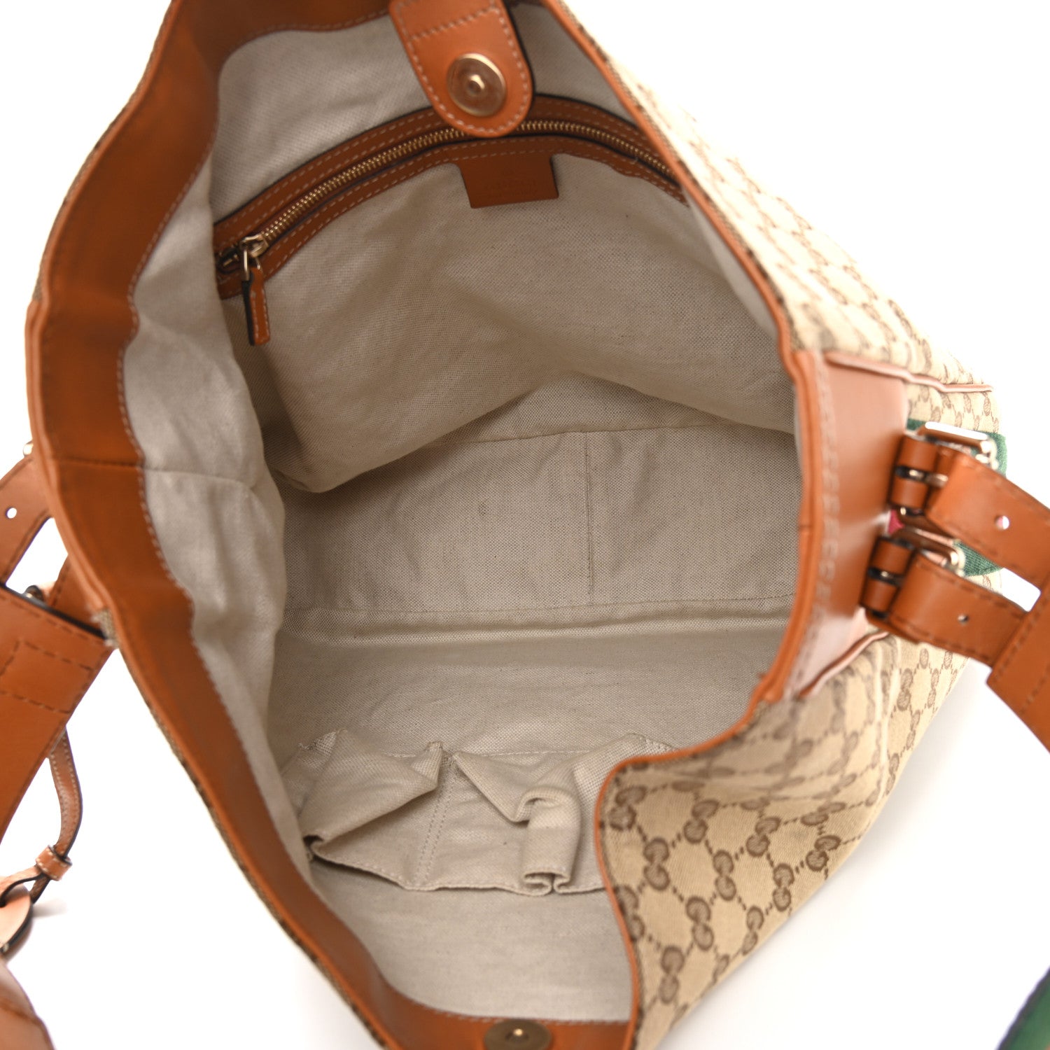 Gucci Monogram Medium Heritage Shoulder Bag Light Tobacco 7 of 11