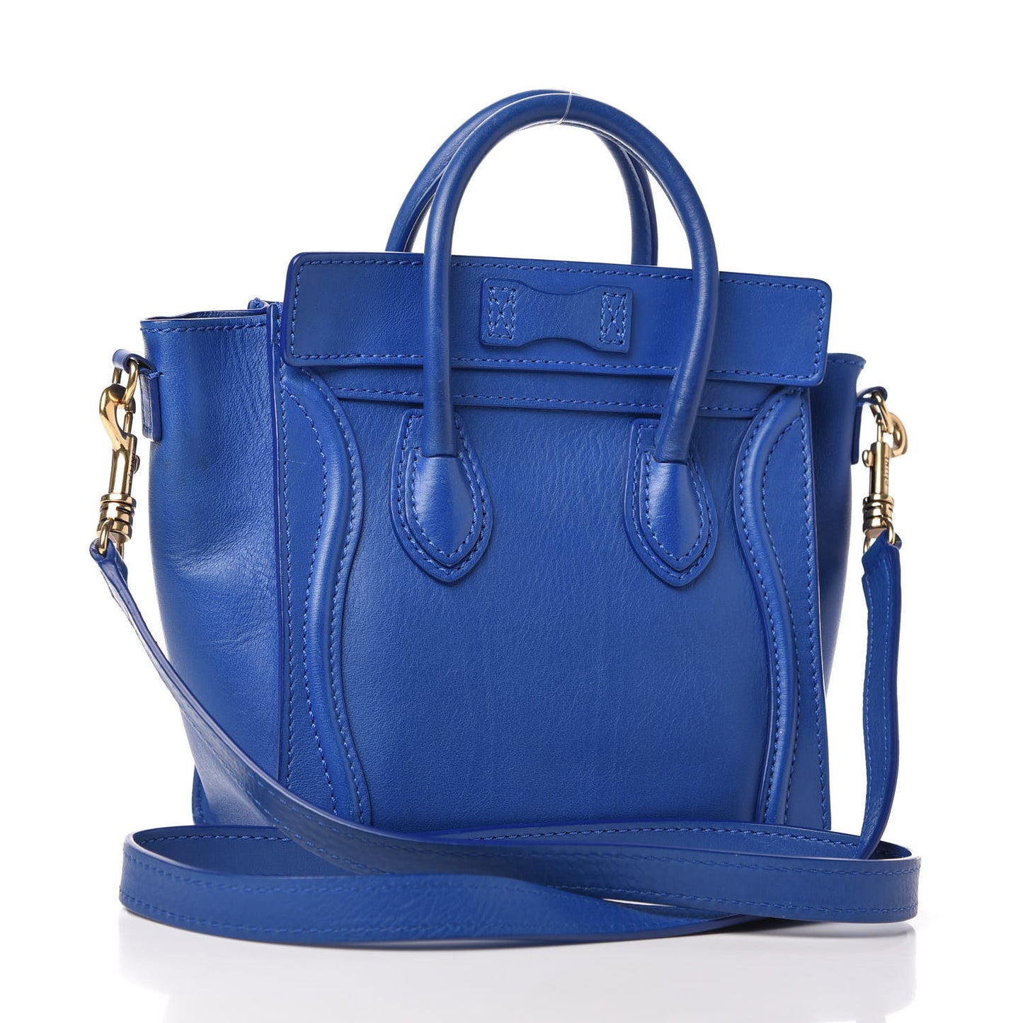 Smooth Calfskin Nano Luggage Royal Blue