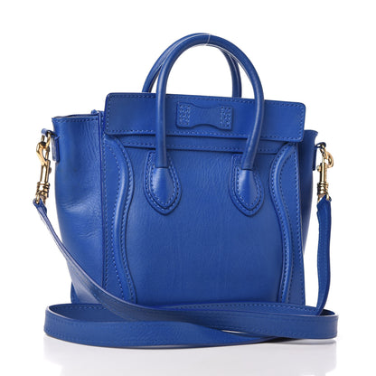 Celine Smooth Calfskin Nano Luggage Royal Blue 3 of 8