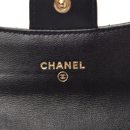 Chanel Lambskin Quilted Flap Card Holder Black 6 of 8