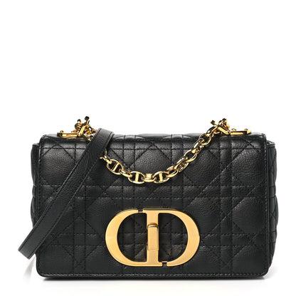 Christian Dior Calfskin Cannage Small Caro Bag Black 1 of 10