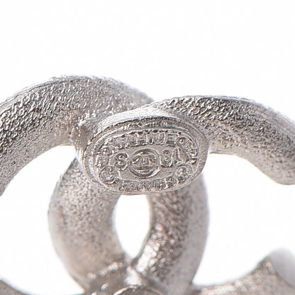 Chanel Crystal CC Earrings Silver 5 of 5