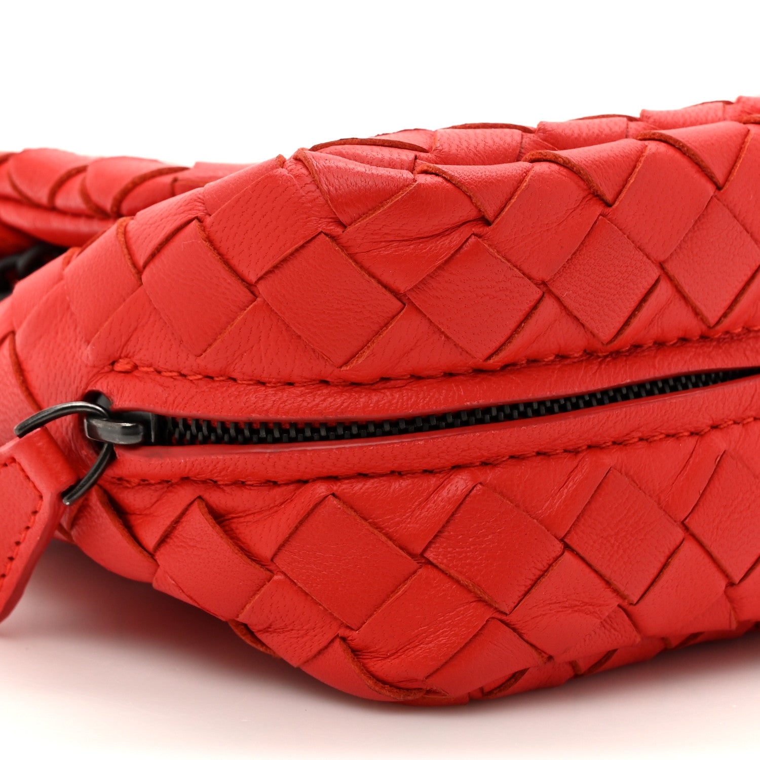 Bottega Veneta Nappa Intrecciato Small Chain Crossbody Red 11 of 11
