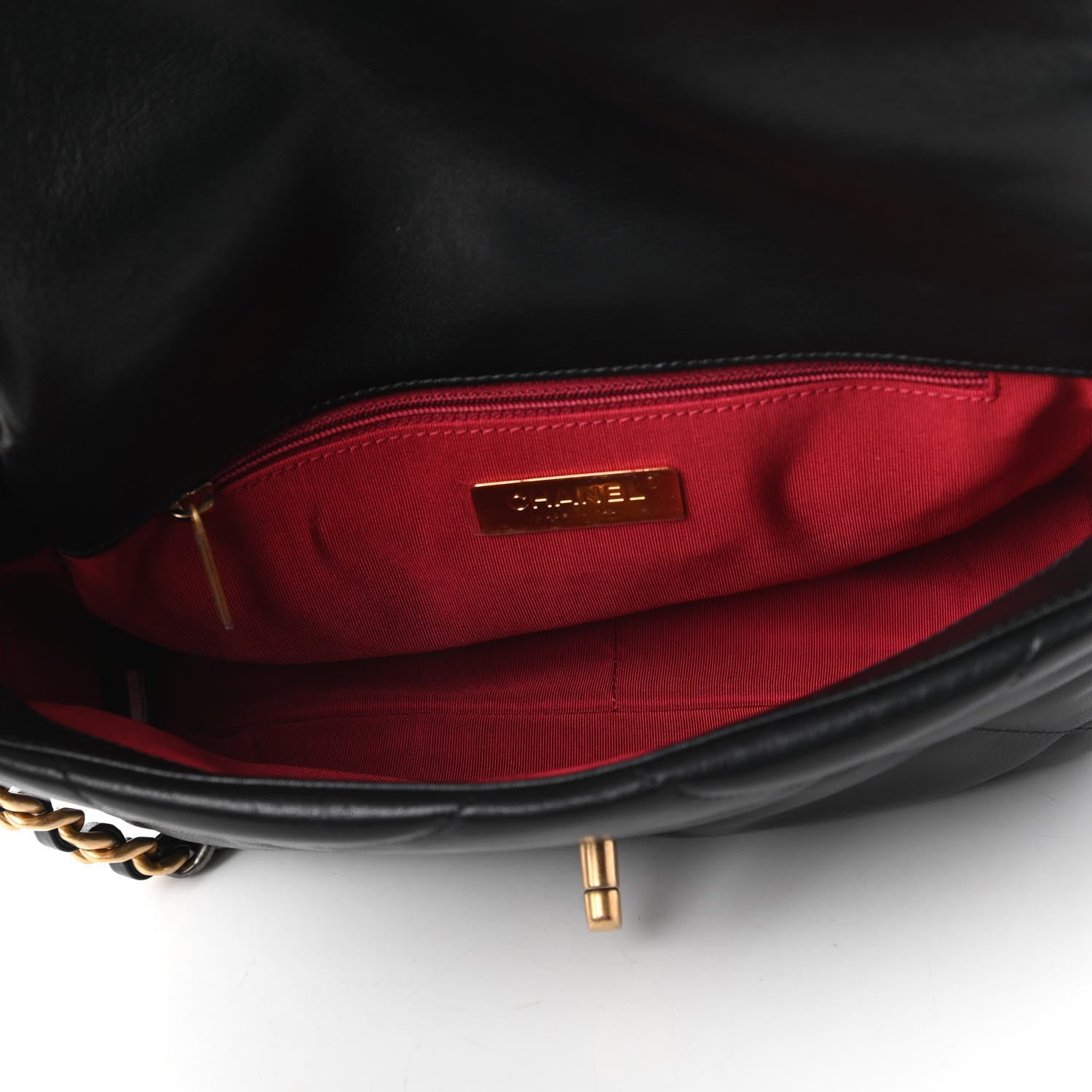 Chanel Goatskin Quilted Medium Chanel 19 Flap Black 5 of 11