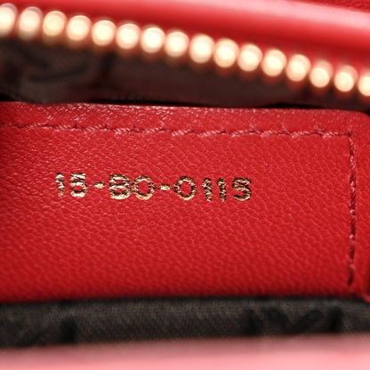 Christian Dior Lambskin Cannage Medium Lady Dior Red 7 of 10