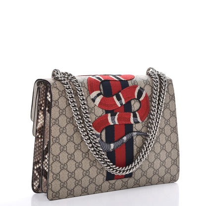 Gucci GG Supreme Monogram Kingsnake Embroidered Medium Dionysus Shoulder Bag Beige 4 of 8
