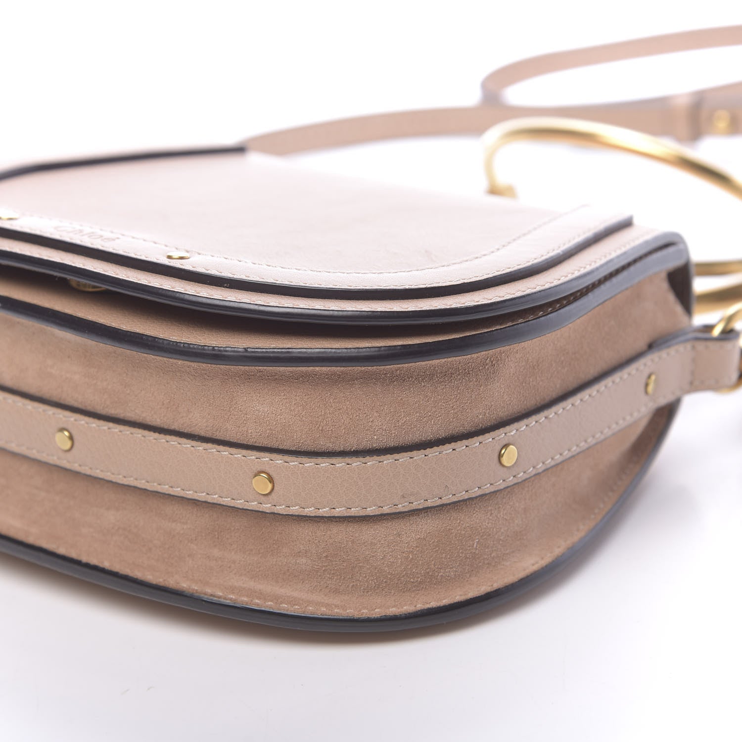 Chloe Calfskin Suede Small Nile Bracelet Bag Biscotti Beige 9 of 9
