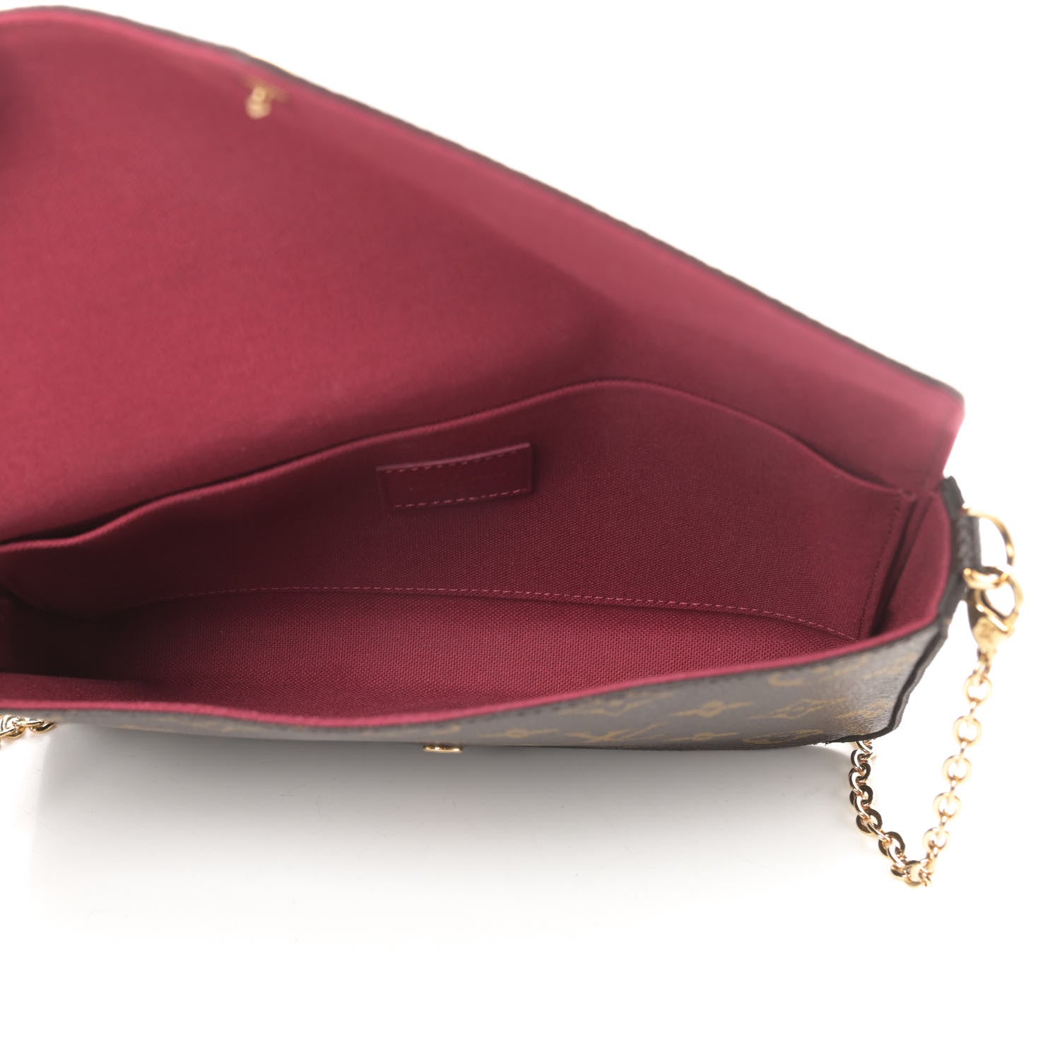 Louis Vuitton Monogram Pochette Felicie Chain Wallet Fuchsia 7 of 16