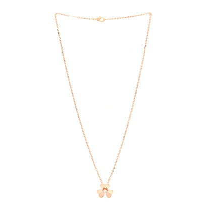 Van Cleef & Arpels 18K Rose Gold Diamond Small Frivole Pendant Necklace 3 of 5
