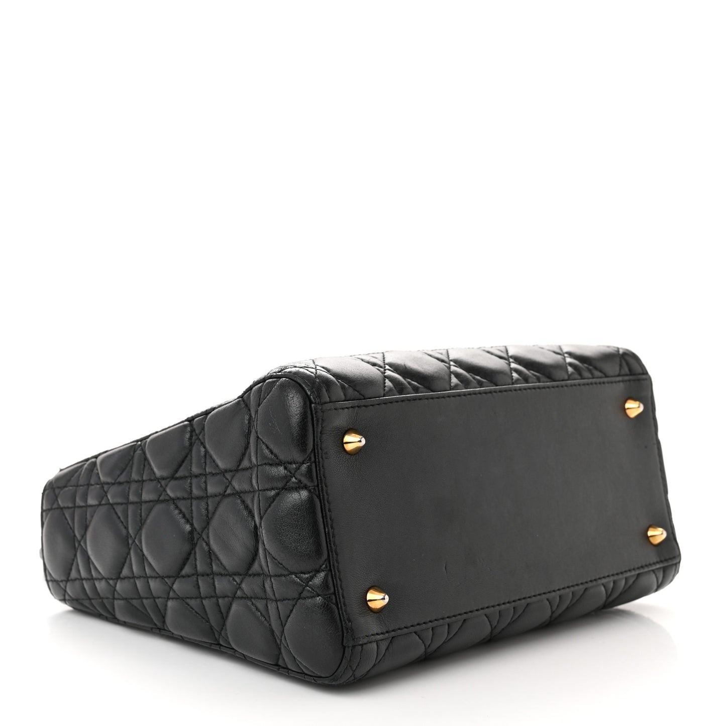 Lambskin Cannage Medium Lady Dior Black