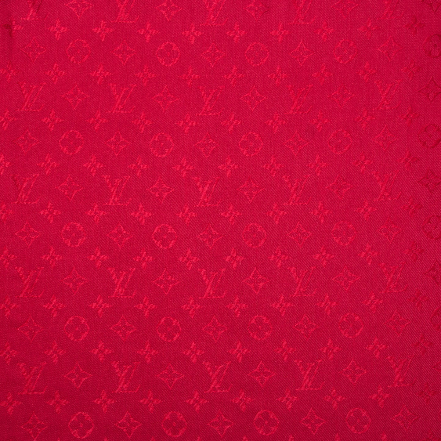 Silk Wool Monogram Shawl Pomme D'Amour