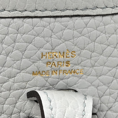 Hermes Taurillon Clemence Amazone Evelyne TPM Bleu Pale Etain 6 of 11