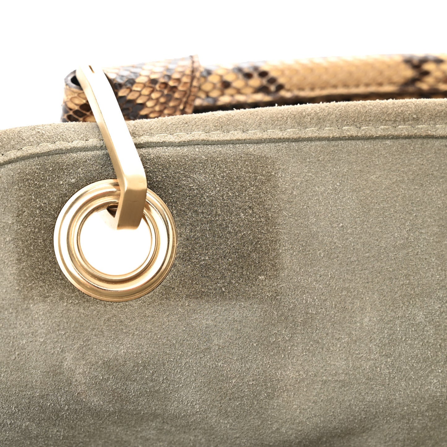 Suede Snakeskin Monogram Embossed Whisper PM Jade