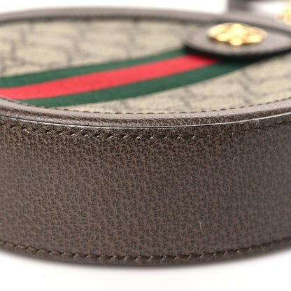 Gucci GG Supreme Monogram Web Mini Ophidia Round Shoulder Bag Brown 10 of 10