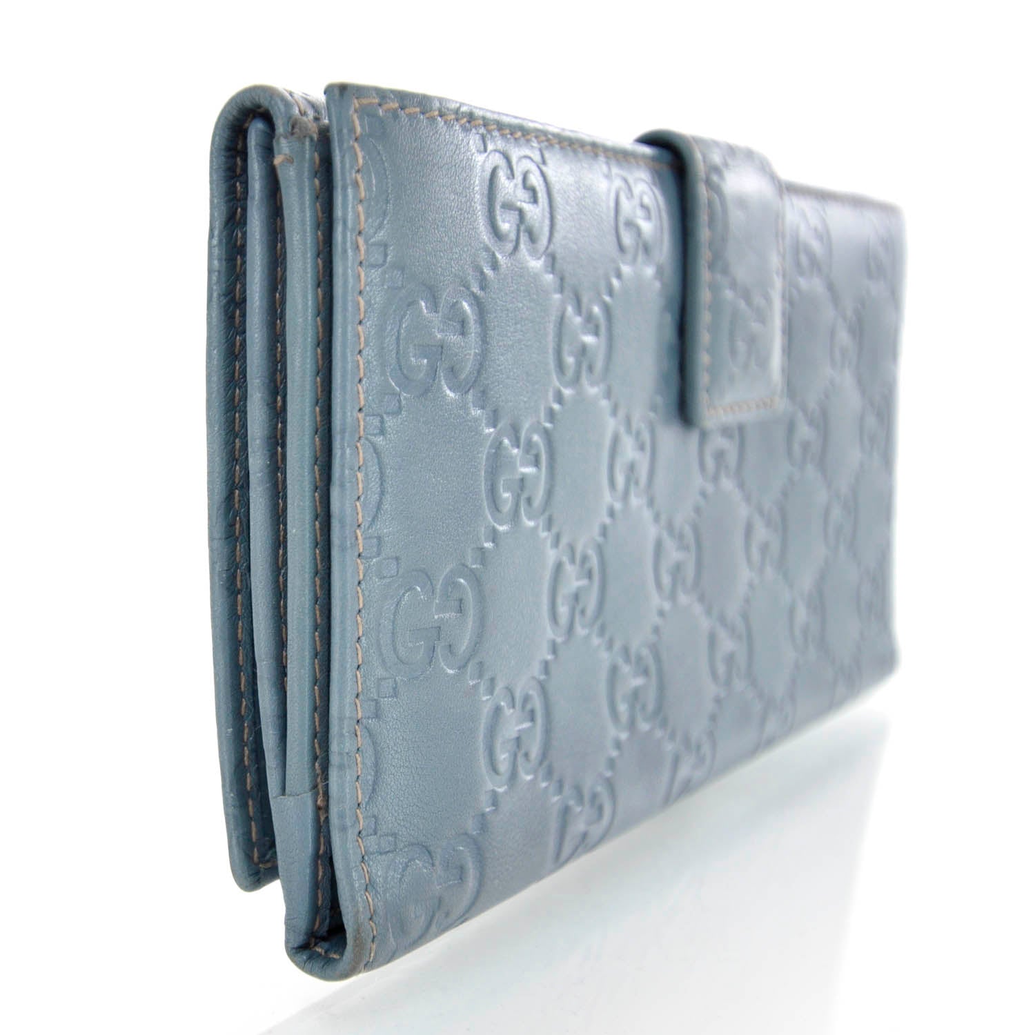 Gucci Guccissima Continental Wallet Blue 3 of 10