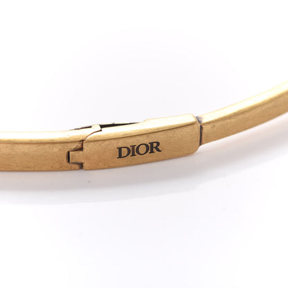 Christian Dior Metal J'Adior Logo Choker Necklace Antique Gold 5 of 6