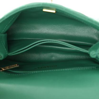 Chanel Caviar Quilted Mini Coco Handle Flap Green 5 of 9